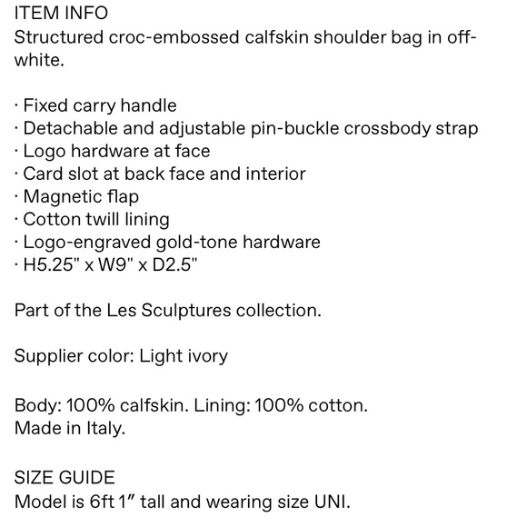 jacquemus off-white les sculptures 'le grand bambino' bag - Picture 5 of 11